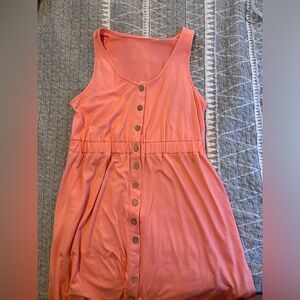 Peach Button down dress